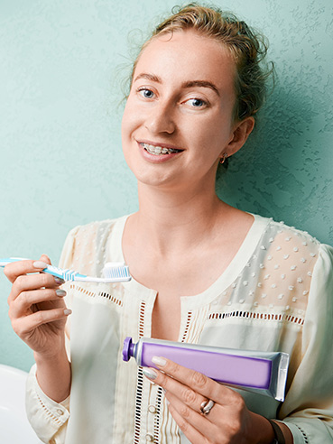 brushing and flossing